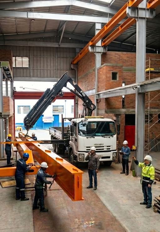 Montajes de viga carril ejecutados con precisión, coordinación técnica y control en cada maniobra. IMPROCOL, Bogotá, Colombia
