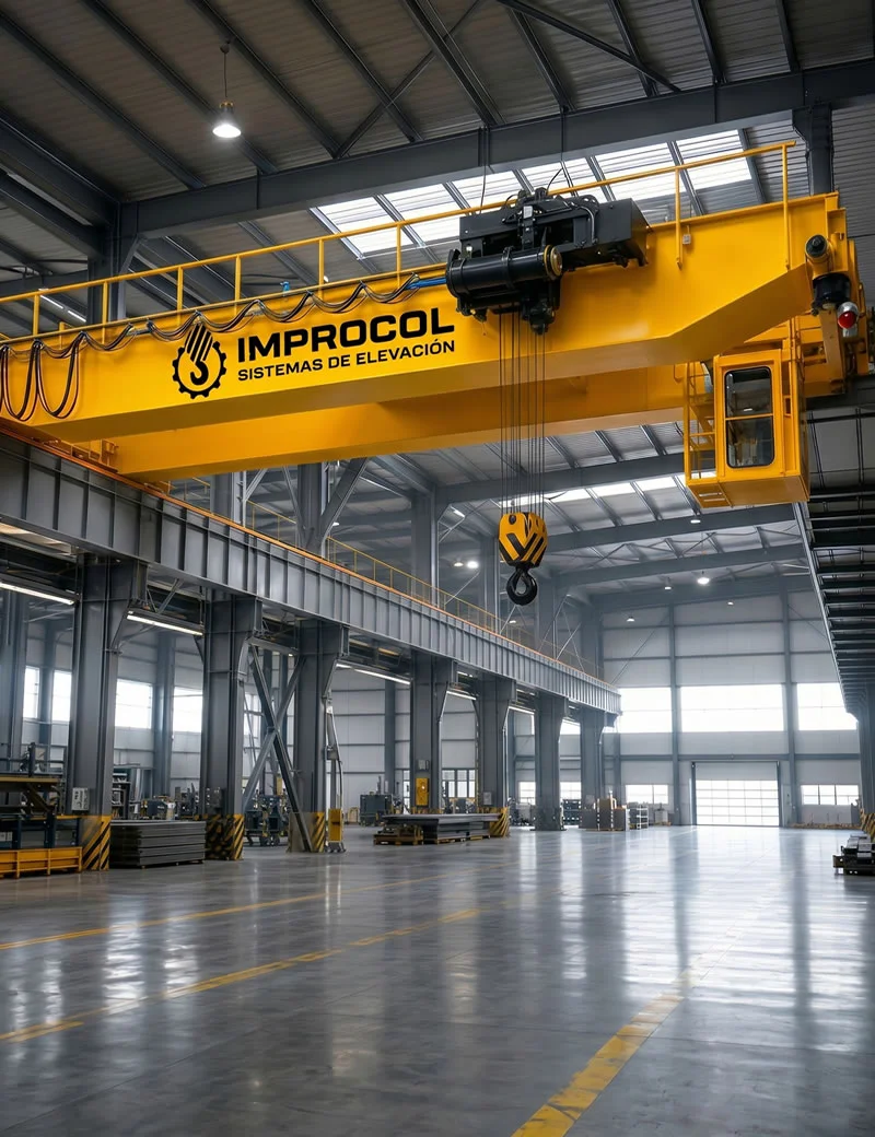 Puente grúa IMPROCOL para optimizar operaciones de izaje industrial en Bogotá Colombia