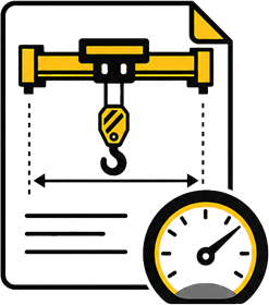 Icono de ficha de capacidad para puentes grúa, sistemas de izaje y equipos de carga IMPROCOL en Bogotá, Colombia. IMPROCOL