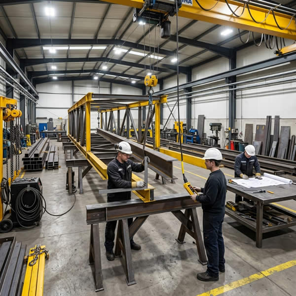 Soluciones para metalmecanica con puente grua, polipastos y sistemas de carga para manipular estructuras pesadas con seguridad en Bogota, Colombia. IMPROCOL